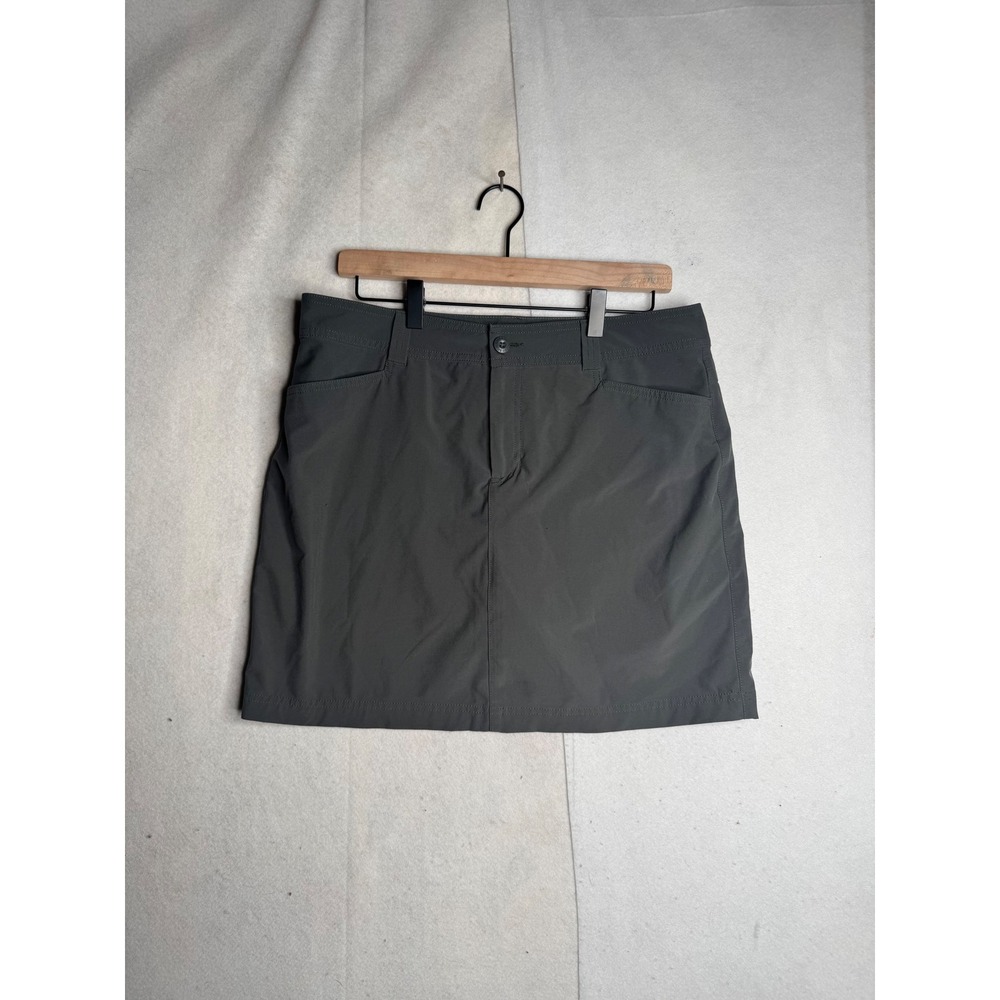 Eddie Bauer Womens Gray Active Skort Size 10 Hiking Golf Skirt with Shorts Liner
